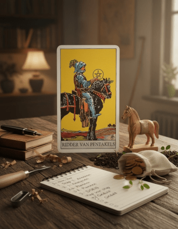 Pentagrammen Ridder is de tarotkaart van ambachten en stabiel succesvol worden.