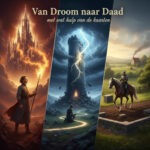 Staven Aas, de Toren en pentagrammen Ridder as symbolen voor manifestatie.