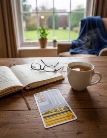 Zwaarden Vier, even helemaal niks doen en tot rust komen.