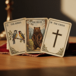 Het gedoe in je hoofd: van chaos naar daadkracht met Lenormand De Vogels, De Beer en Het kruis vertellen het verhaal over gedoe in je hoofd en hoe je hiermee omgaat.