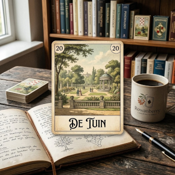 De tuin is de lenormand kaart voor sfeer, mensen om je heem maar ook van geen geheimen!