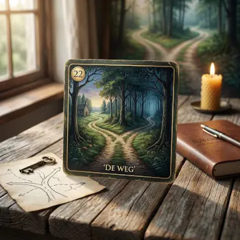 Lenormand kaart de weg vertelt dat je voor een keuze in je leven staat.