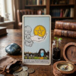Pentagrammen Aas: Als inspiratie eindelijk de grond raakt Pentagrammen Aas, de tarotkaart die inspiratie laat landen.