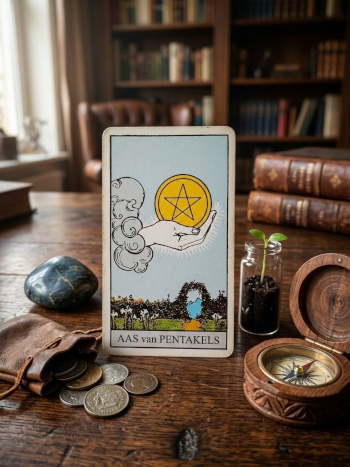 Pentagrammen Aas, de tarotkaart die inspiratie laat landen.