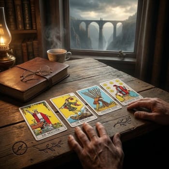 Doe een strategische loopbaan legging met tarotkaarten.