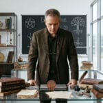 Docent economie in occult klaslokaal