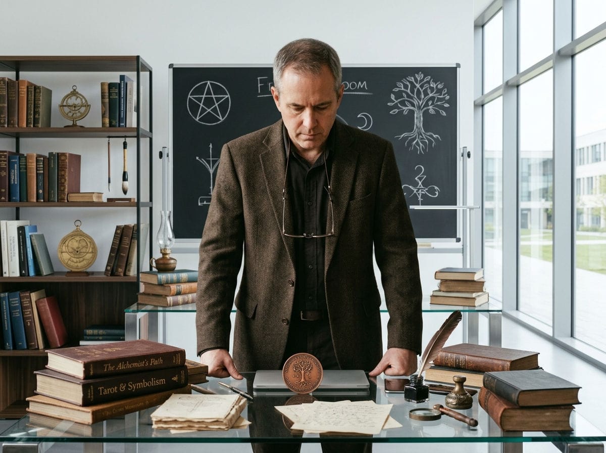Docent economie in occult klaslokaal