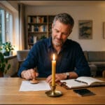 Man met stempel