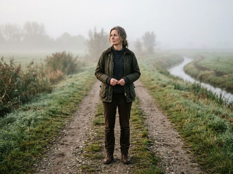 Vrouw in de polder