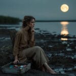 Vertrouwen op je intuitie Vrouw in maanlicht